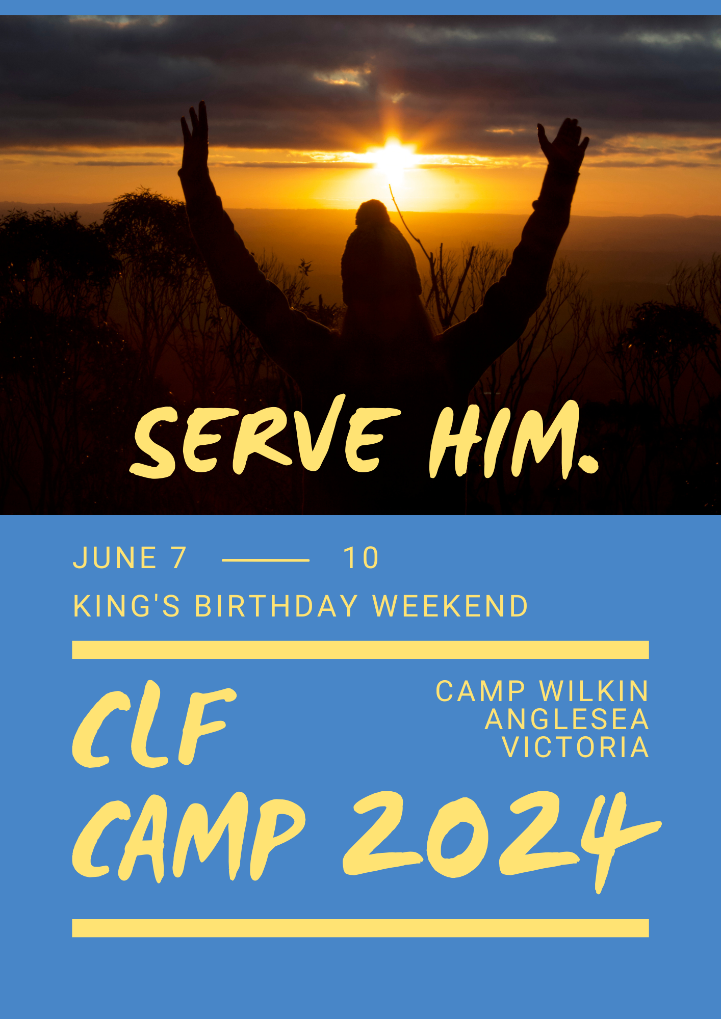 CLF Church Camp Flyer for the upcoming camp in 2024
